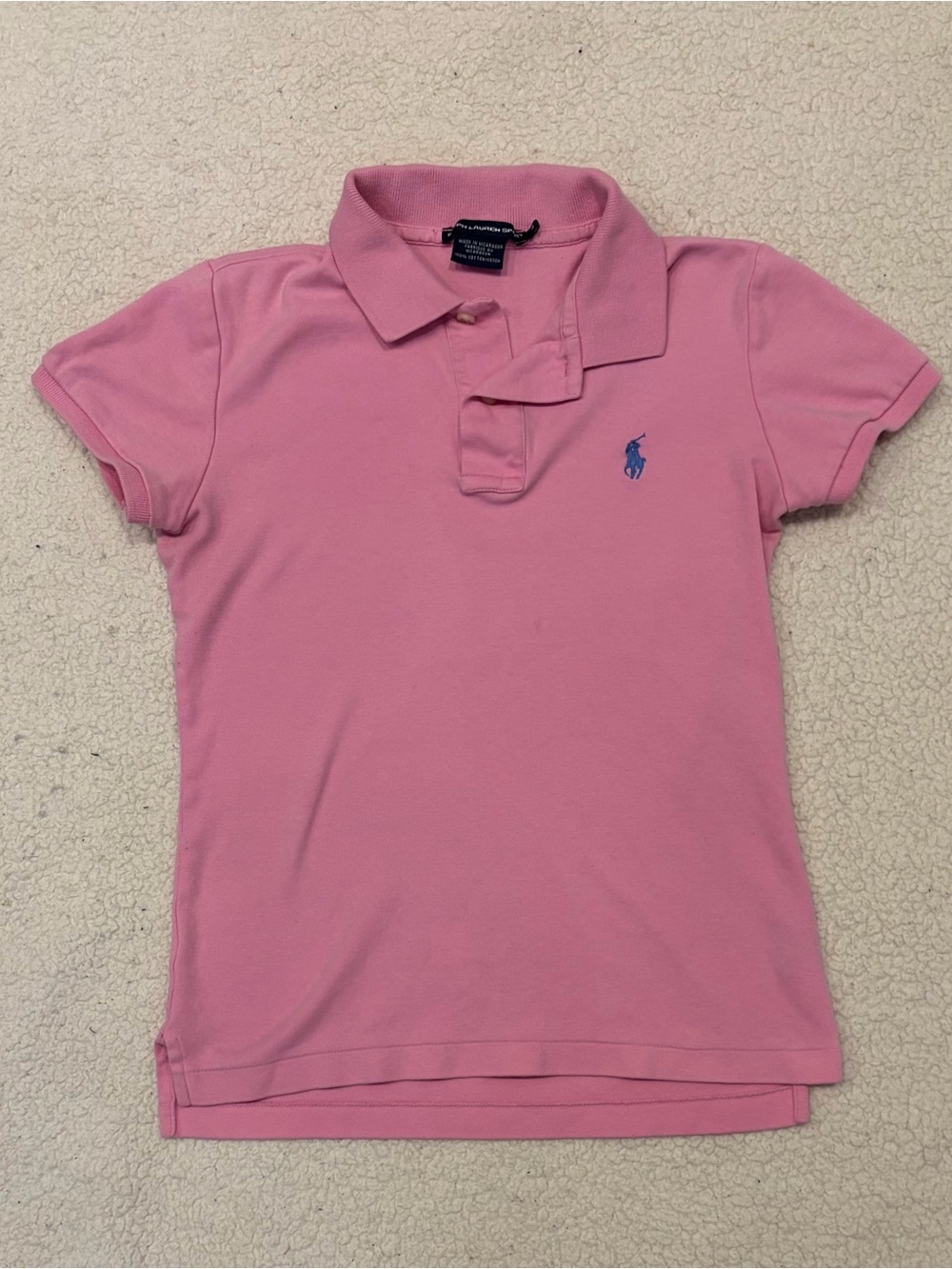 Ralph Lauren Sport Pink Short-Sleeve Polo Shirt (Size S)